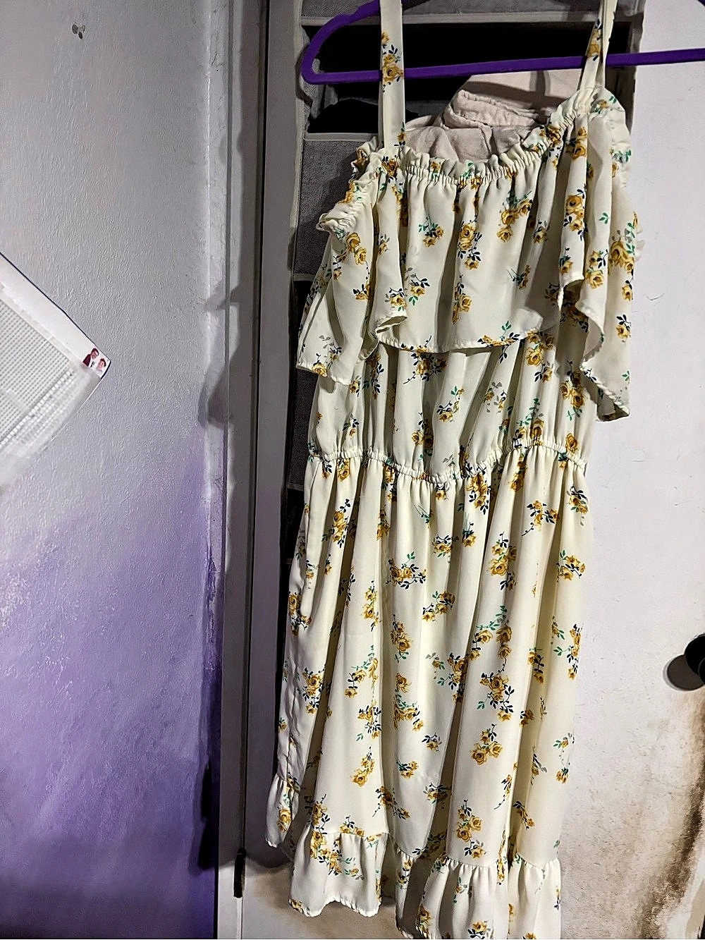 Liberty Love Floral Maxi Dress in Cream & Yellow Size 3XL